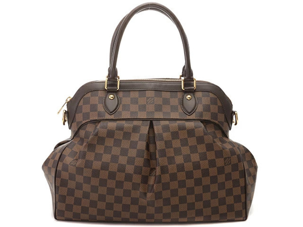LOUIS VUITTON Trevi Ebene Shoulder Bag Brown
